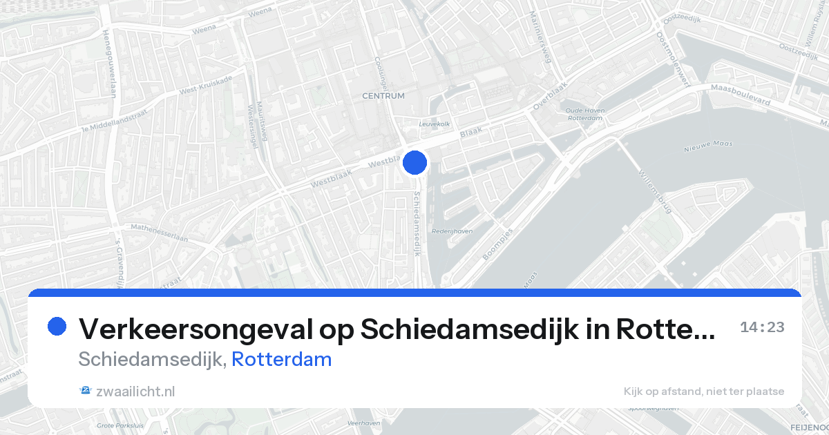 Verkeersongeval op Schiedamsedijk in Rotterdam — 21 aug 2026
