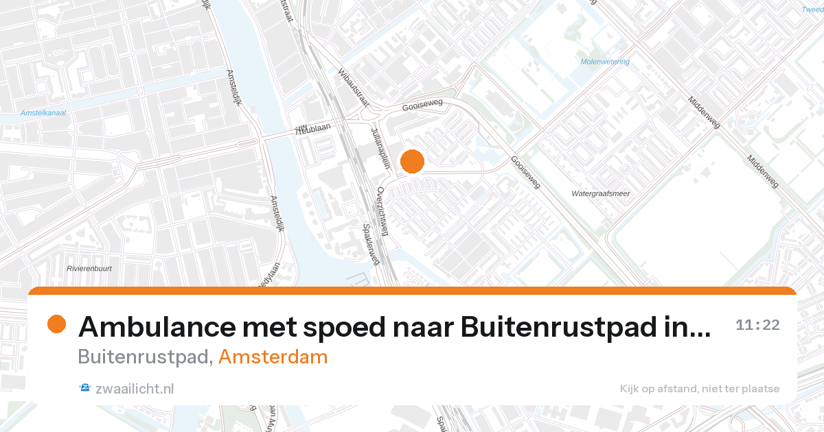 Ambulance met spoed naar Buitenrustpad in Amsterdam — 28 aug 2026