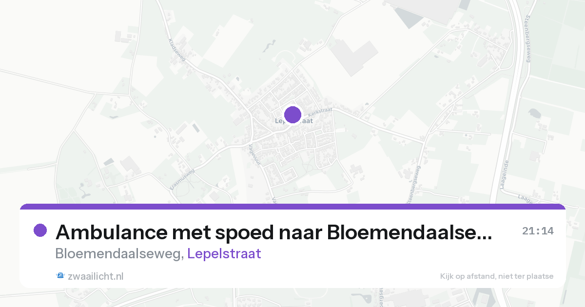 Ambulance met spoed naar Bloemendaalseweg in Lepelstraat — 19 aug 2026