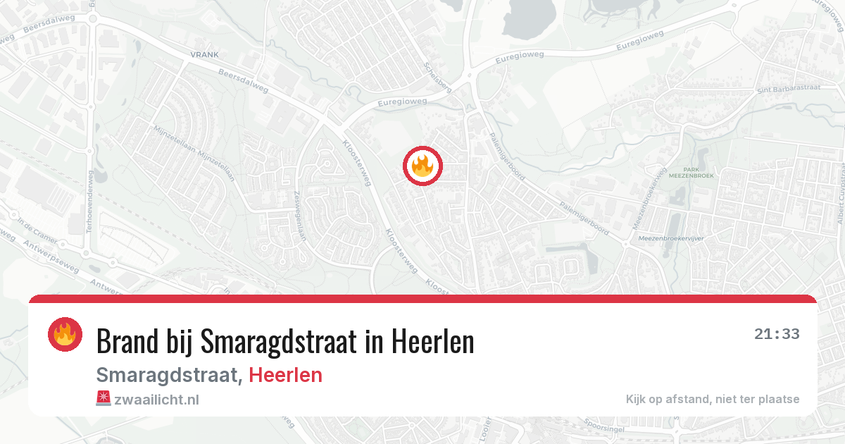 Brand bij Smaragdstraat in Heerlen — 13 jun 2026