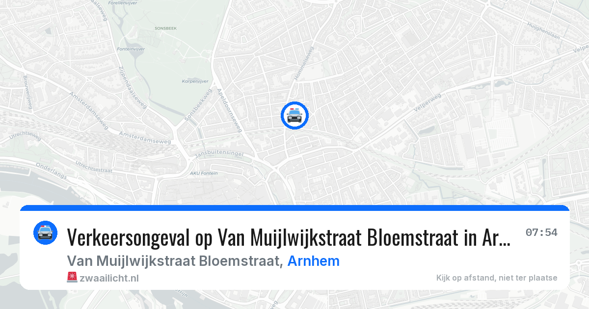 Verkeersongeval op Van Muijlwijkstraat Bloemstraat in Arnhem — 10 feb 2026