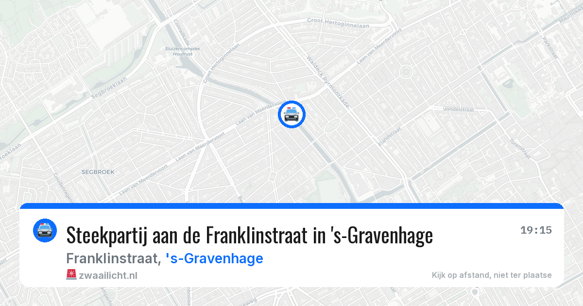 Steekpartij aan de Franklinstraat in 's-Gravenhage — 1 aug 2026