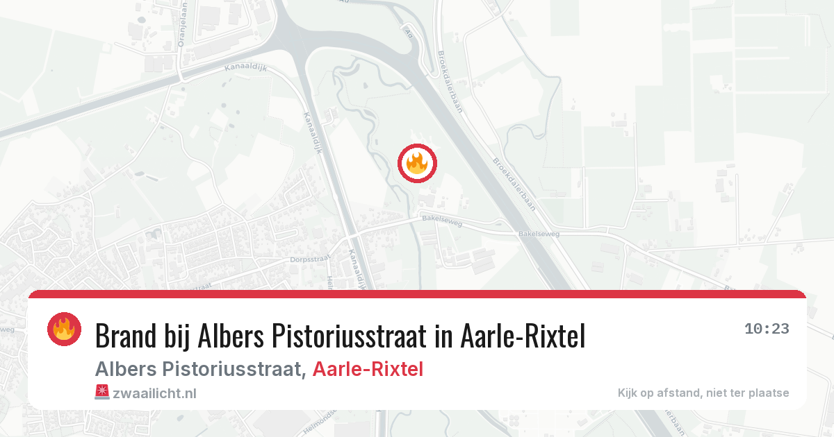 Brand bij Albers Pistoriusstraat in Aarle-Rixtel — 20 jun 2026