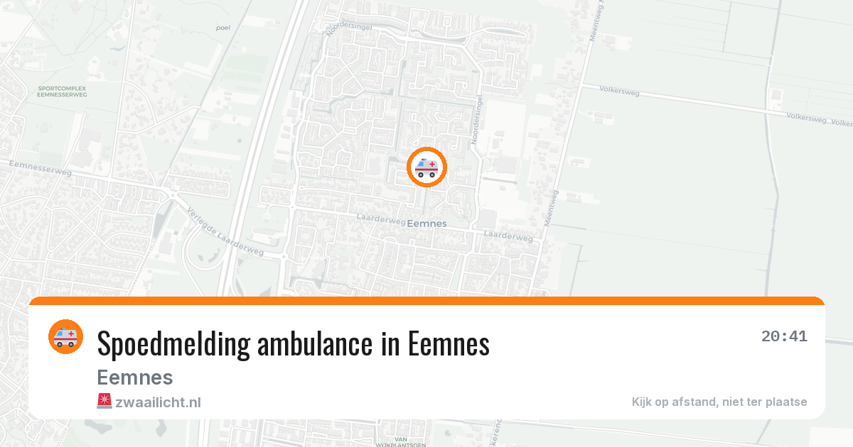 Spoedmelding ambulance in Eemnes — 29 jan 2026