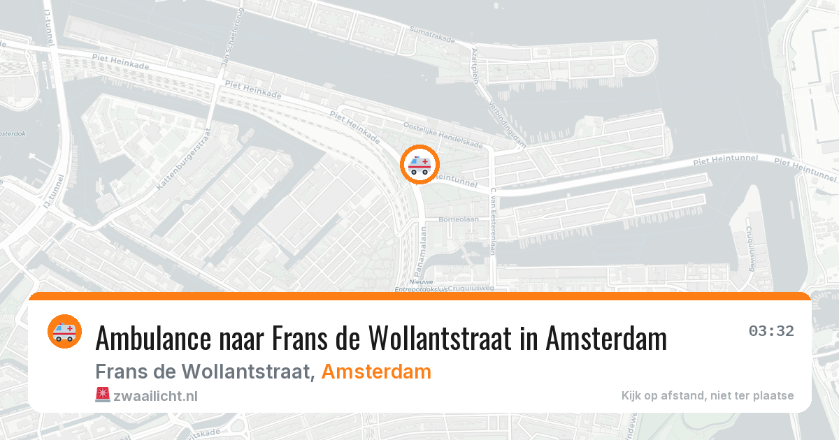 Ambulance naar Frans de Wollantstraat in Amsterdam — 21 mrt 2026