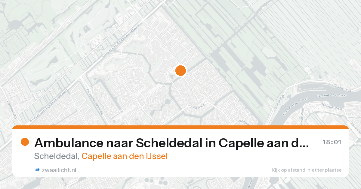 Ambulance naar Scheldedal in Capelle aan den IJssel — 23 aug 2026