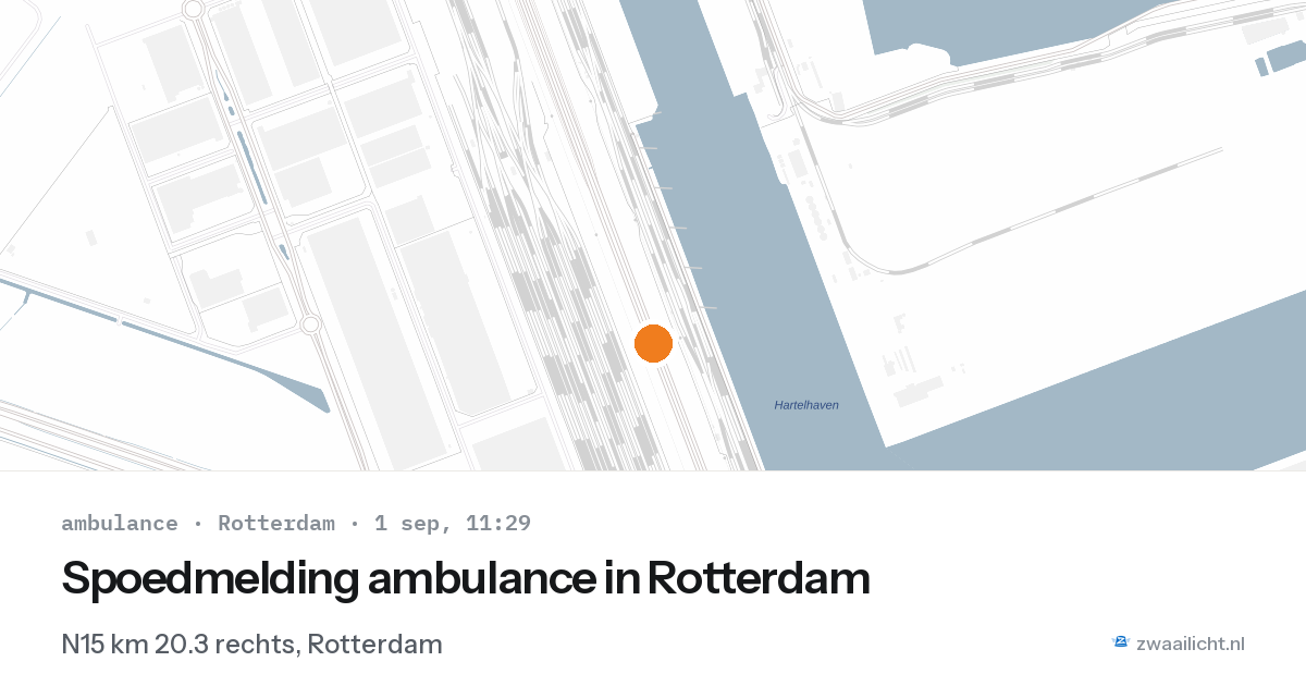 Spoedmelding ambulance in Rotterdam — 1 sep 2026