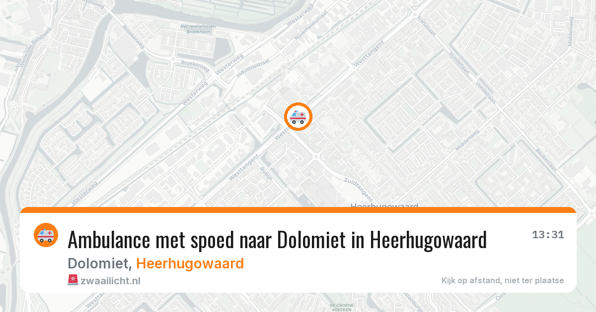 Ambulance met spoed naar Dolomiet in Heerhugowaard — 5 mei 2026