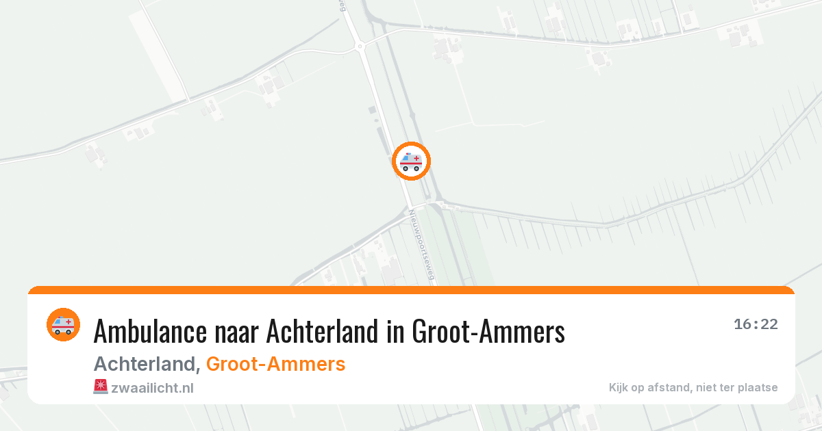 Ambulance naar Achterland in Groot-Ammers — 8 mei 2026