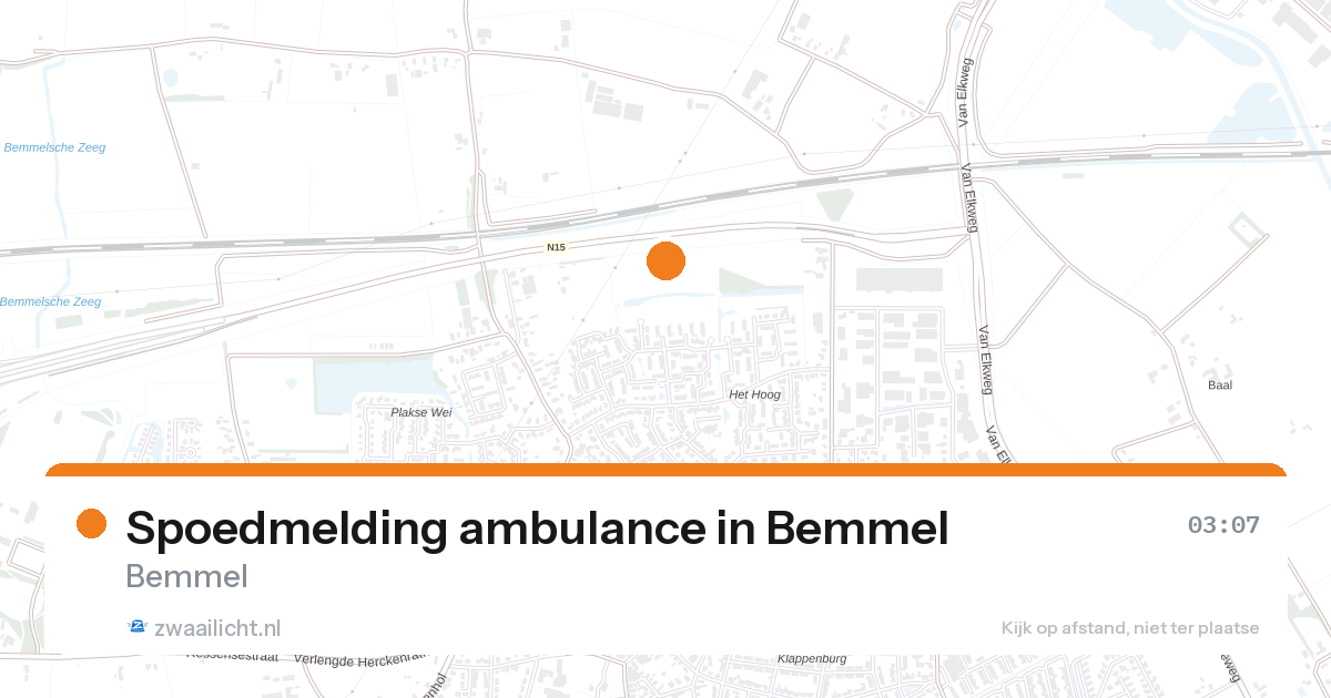 Spoedmelding ambulance in Bemmel — 26 aug 2026