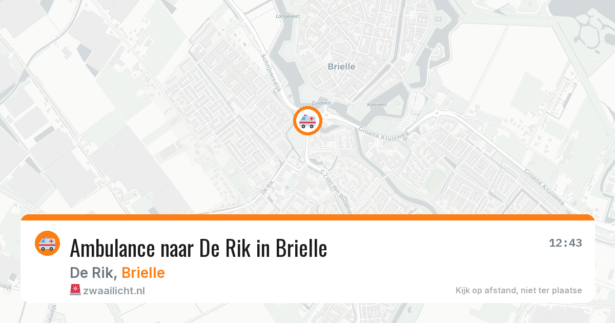 Ambulance naar De Rik in Brielle — 29 jul 2026