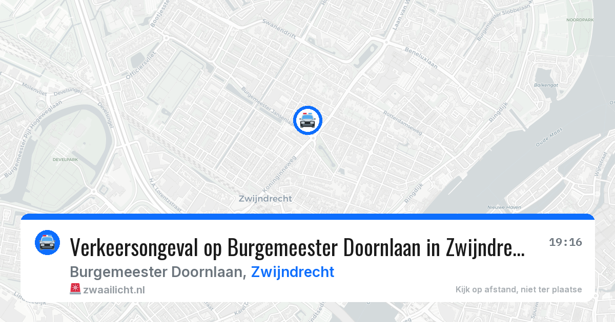 Verkeersongeval op Burgemeester Doornlaan in Zwijndrecht — 1 apr 2026