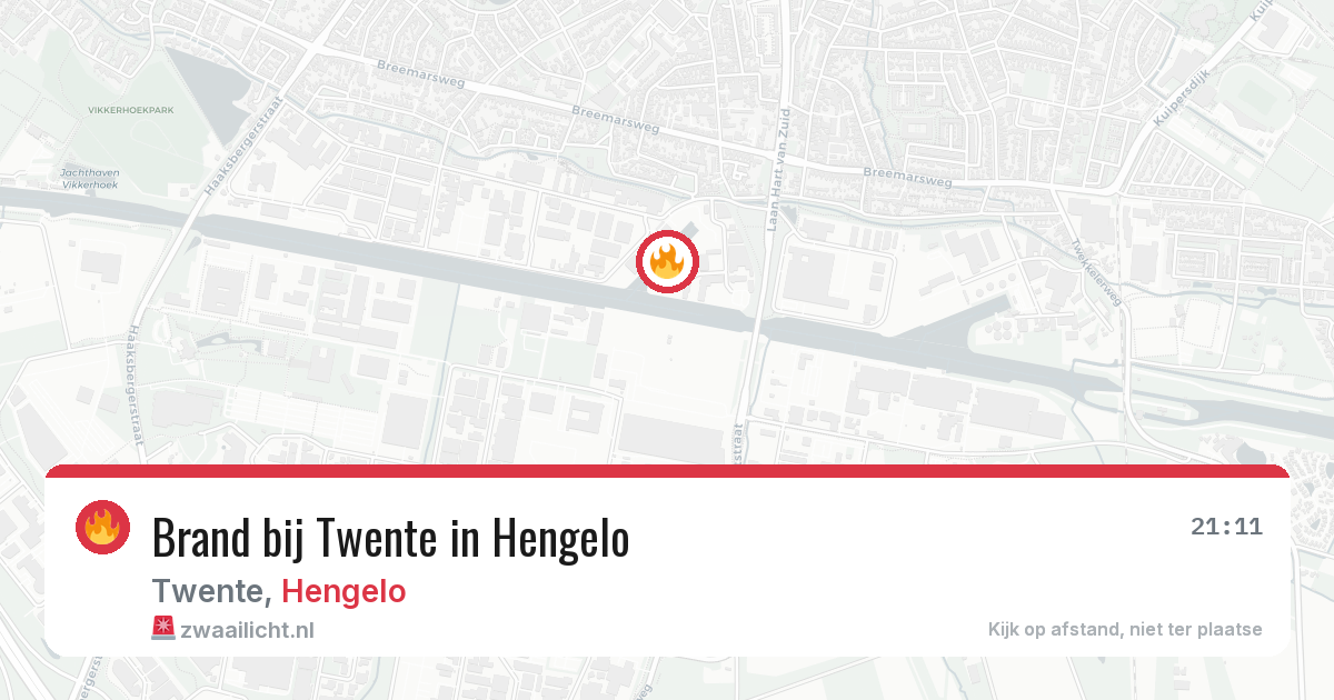 Brand bij Twente in Hengelo — 31 mei 2026