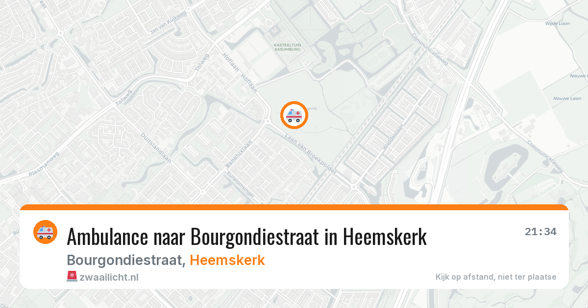 Ambulance naar Bourgondiestraat in Heemskerk — 22 mrt 2026