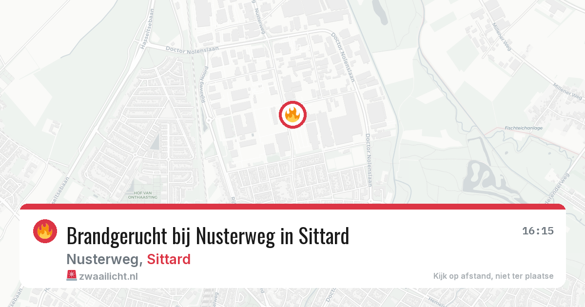 Brandgerucht bij Nusterweg in Sittard — 2 jun 2026