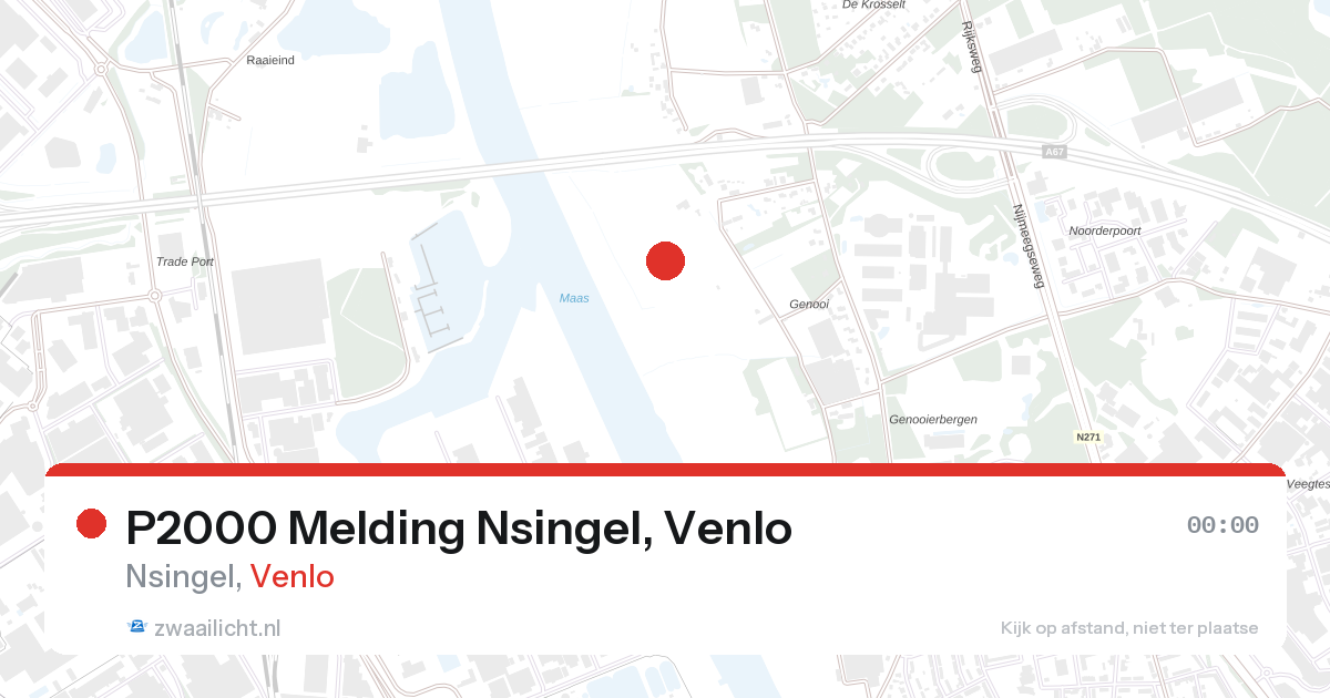 P2000 Melding Nsingel, Venlo — 16 aug 2026