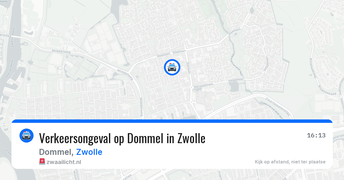 Verkeersongeval op Dommel in Zwolle — 5 jul 2026