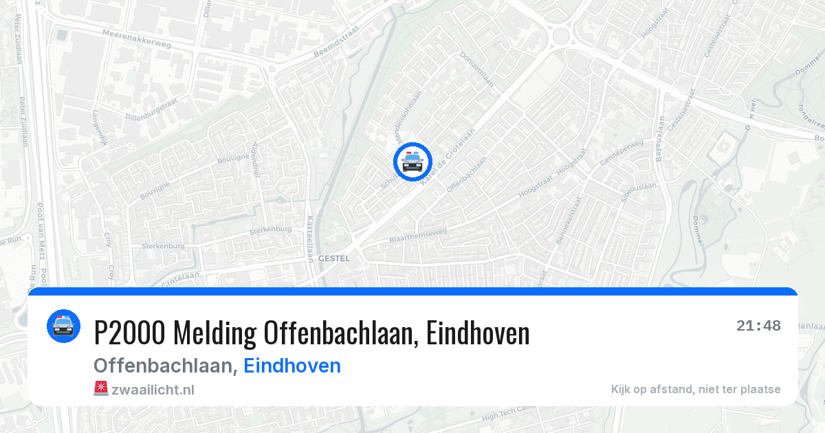 P2000 Melding Offenbachlaan, Eindhoven — 10 apr 2026