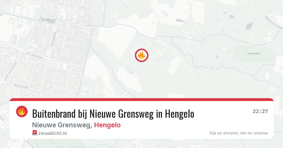 Buitenbrand bij Nieuwe Grensweg in Hengelo — 4 aug 2026