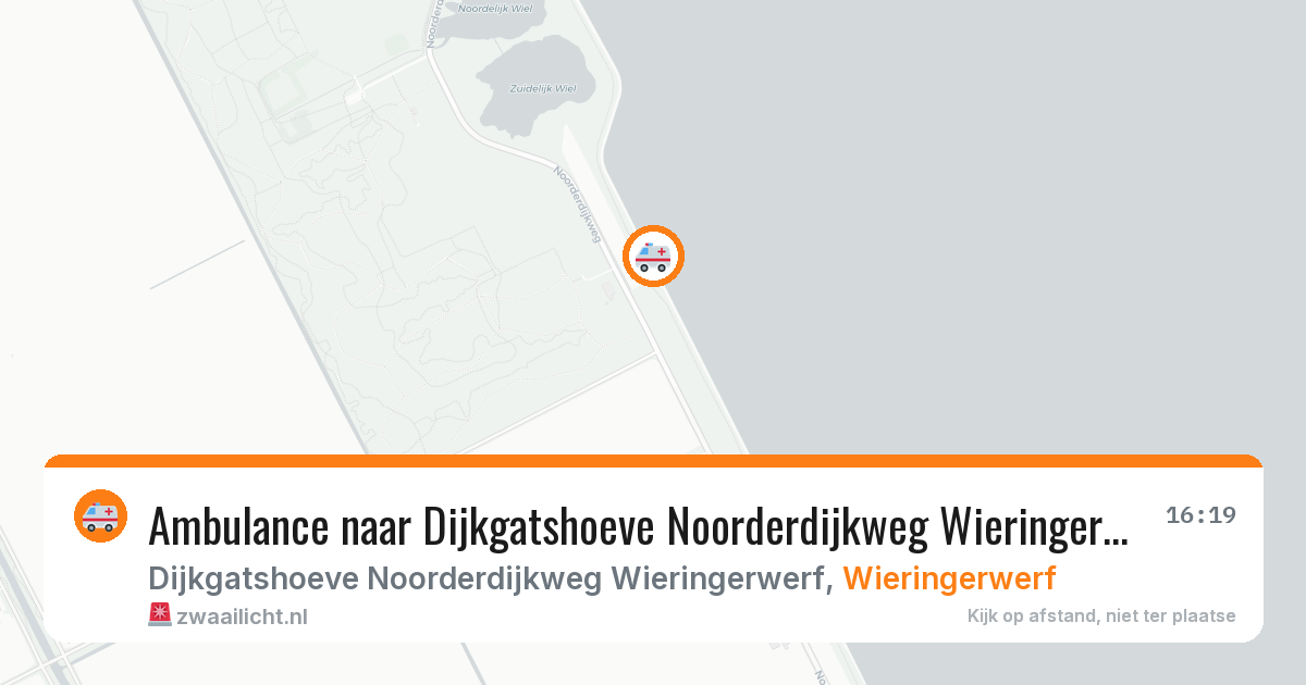Ambulance naar Dijkgatshoeve Noorderdijkweg Wieringerwerf in Wieringerwerf — 28 mei 2026