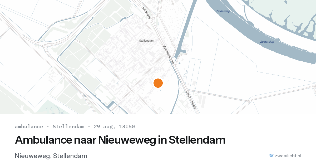 Ambulance naar Nieuweweg in Stellendam — 29 aug 2026