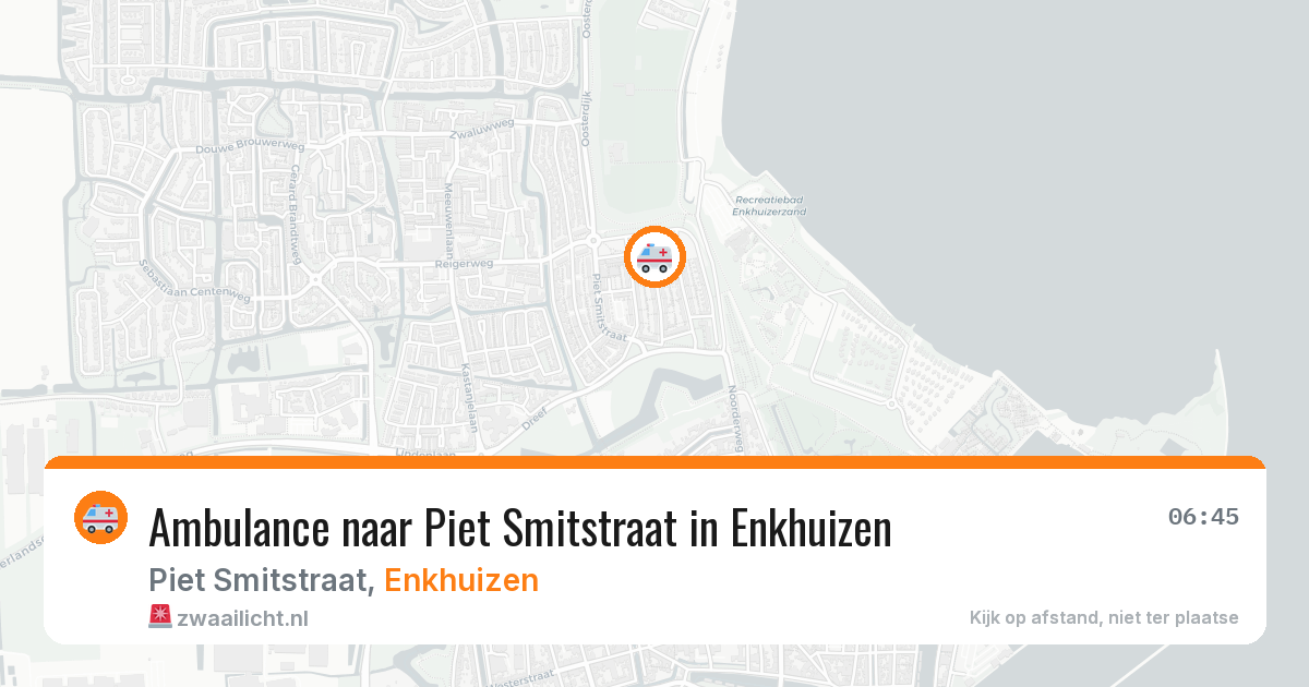 Ambulance naar Piet Smitstraat in Enkhuizen — 12 jul 2026
