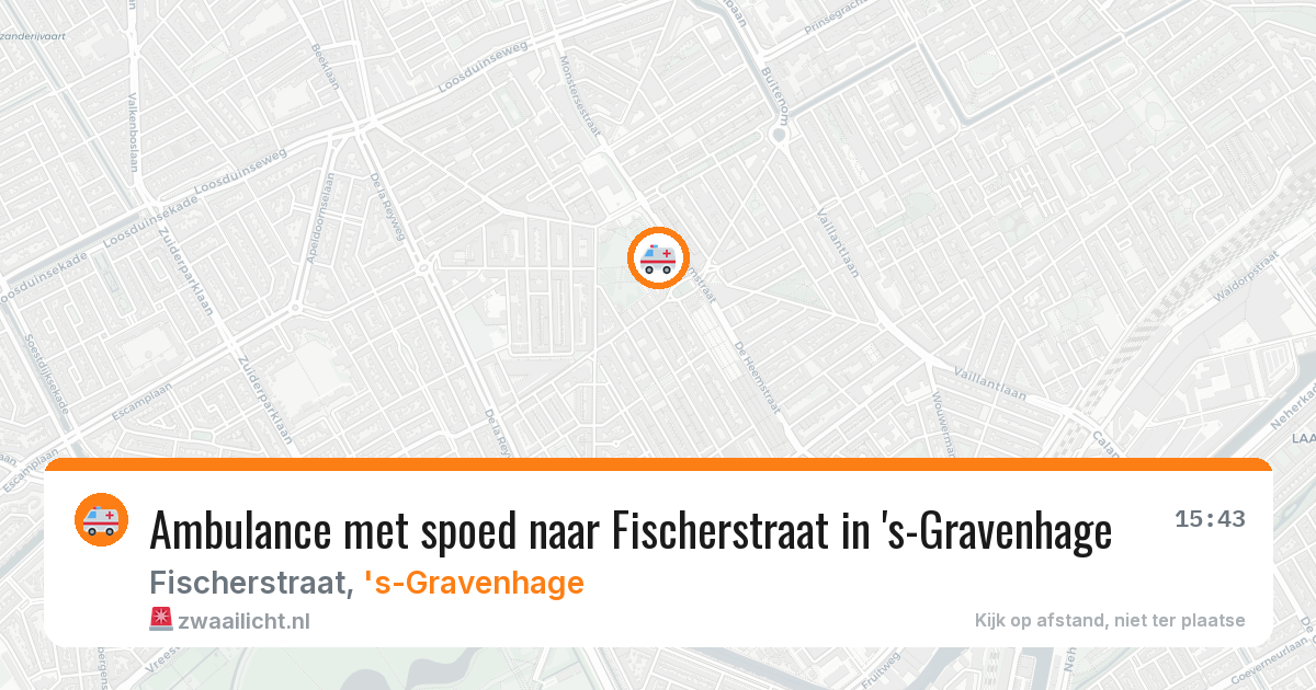 Ambulance met spoed naar Fischerstraat in 's-Gravenhage — 9 apr 2026