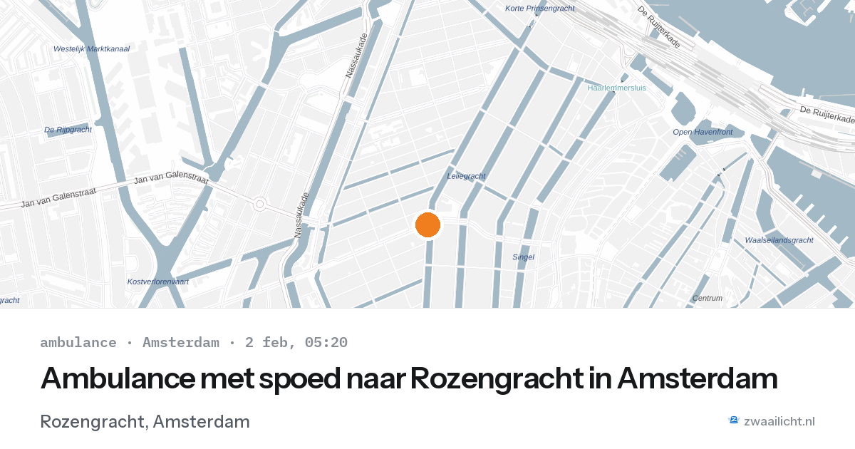 Ambulance met spoed naar Rozengracht in Amsterdam — 2 feb 2026