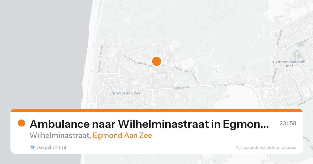 Ambulance naar Wilhelminastraat in Egmond Aan Zee — 26 mei 2026