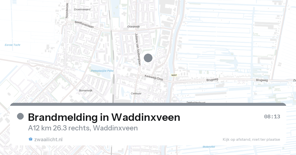 Brandmelding in Waddinxveen — 15 feb 2026