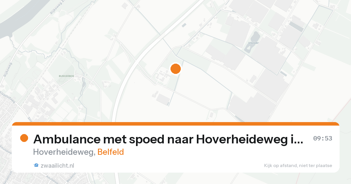 Ambulance met spoed naar Hoverheideweg in Belfeld — 24 aug 2026
