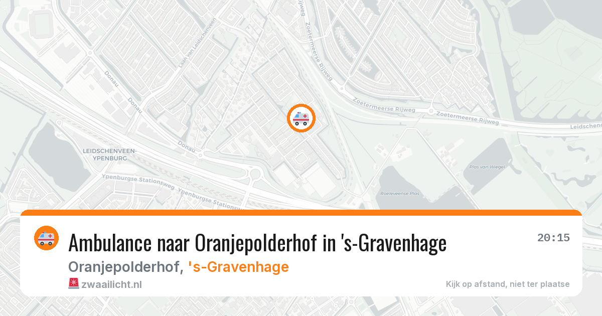 Ambulance naar Oranjepolderhof in 's-Gravenhage — 8 aug 2026