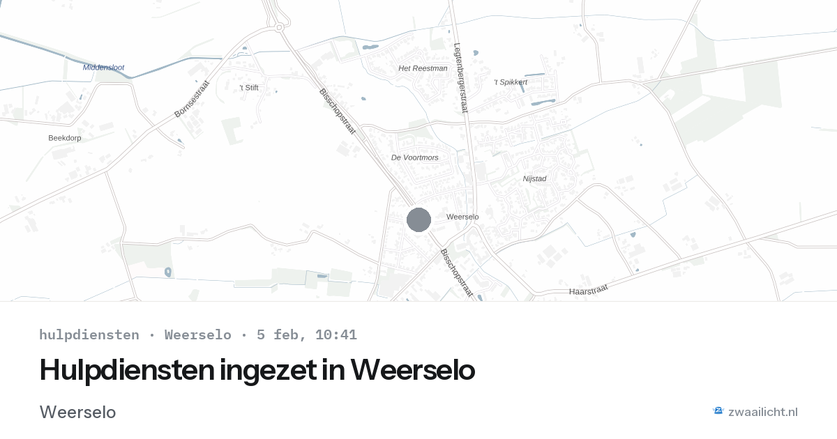 Hulpdiensten ingezet in Weerselo — 5 feb 2026 | 🚨 Zwaailicht.nl