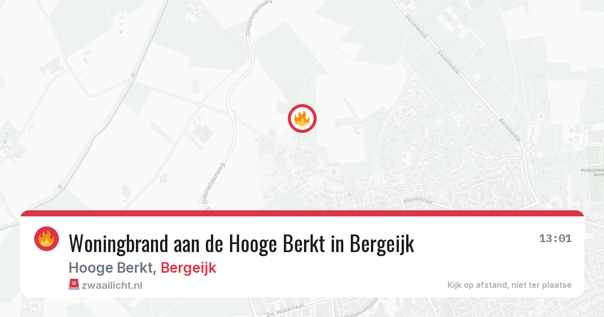 Woningbrand aan de Hooge Berkt in Bergeijk — 31 mei 2026