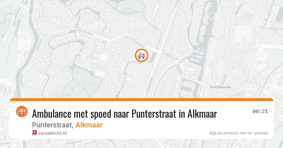 Ambulance met spoed naar Punterstraat in Alkmaar — 14 apr 2026