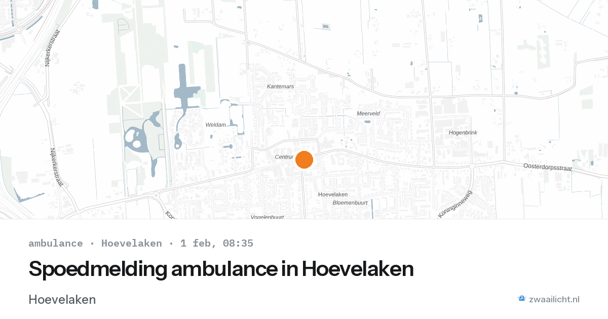 Spoedmelding ambulance in Hoevelaken — 1 feb 2026