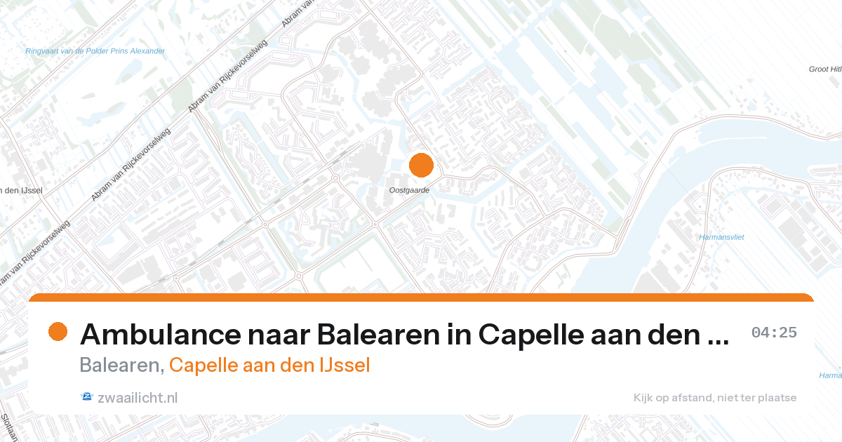 Ambulance naar Balearen in Capelle aan den IJssel — 27 aug 2026