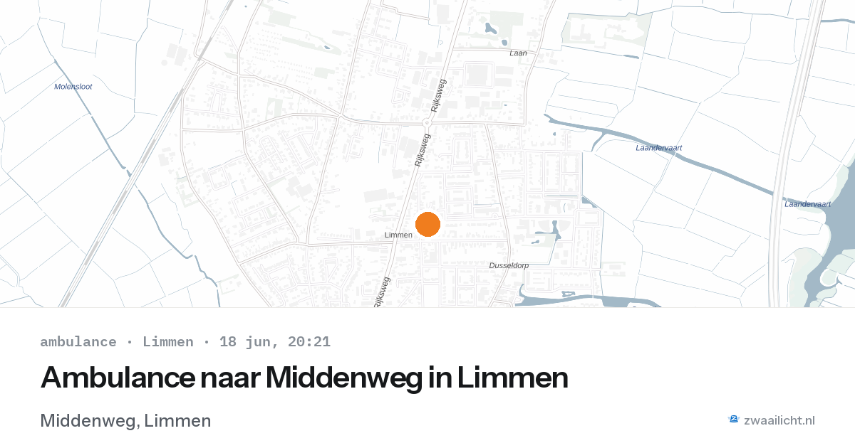 Ambulance naar Middenweg in Limmen — 18 jun 2026