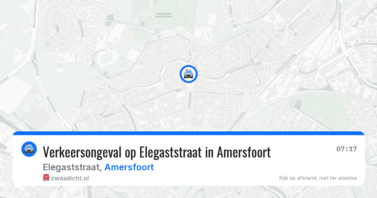 Verkeersongeval op Elegaststraat in Amersfoort — 16 apr 2026