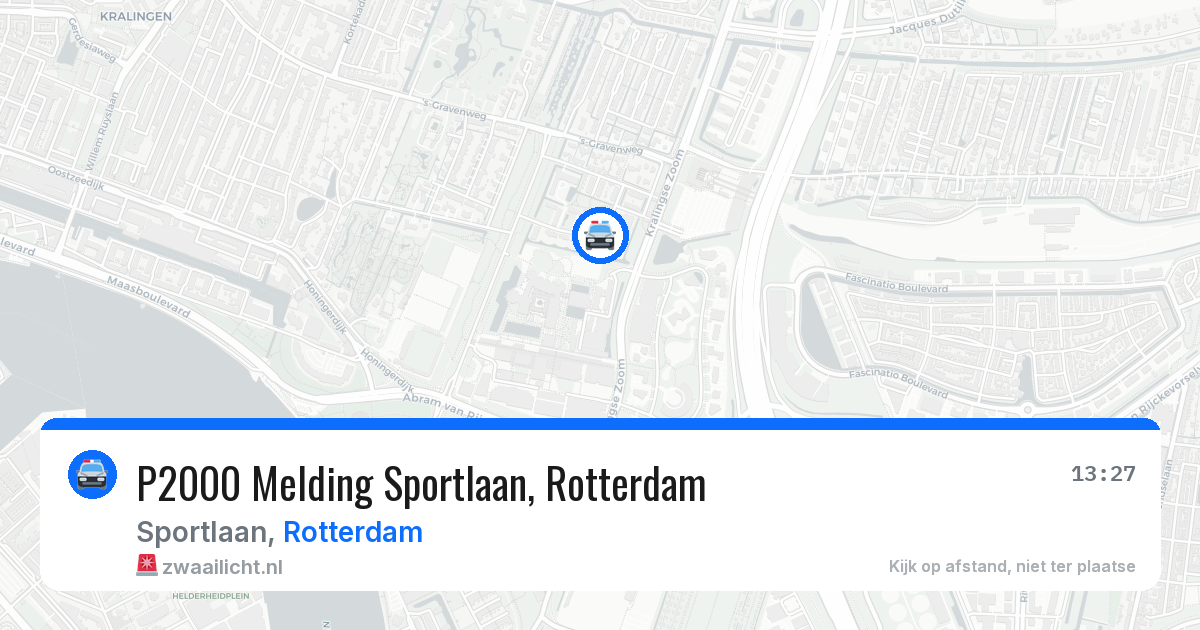 P2000 Melding Sportlaan, Rotterdam — 17 mrt 2026
