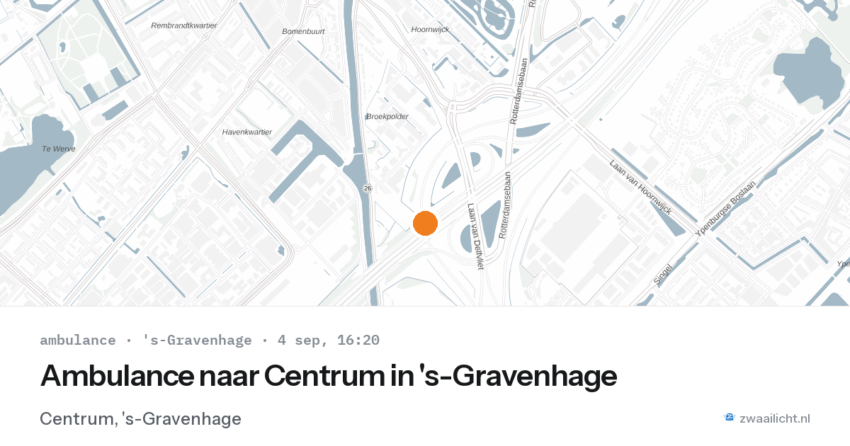 Ambulance naar Centrum in 's-Gravenhage — 4 sep 2026
