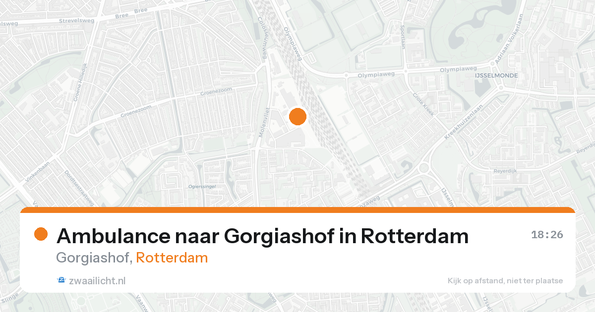 Ambulance naar Gorgiashof in Rotterdam — 21 aug 2026