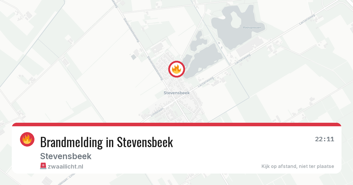 Brandmelding in Stevensbeek — 6 jul 2026