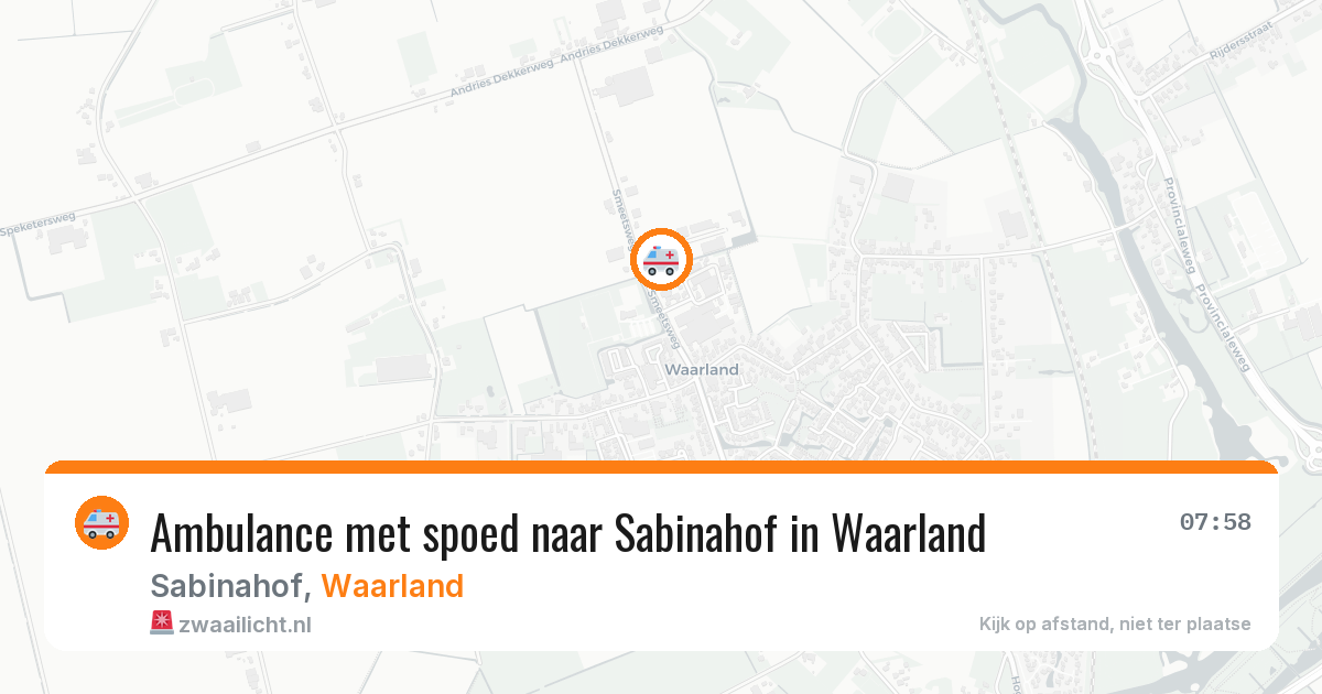 Ambulance met spoed naar Sabinahof in Waarland — 11 jul 2026