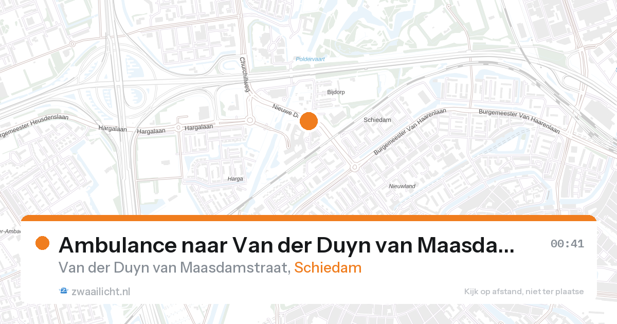 Ambulance naar Van der Duyn van Maasdamstraat in Schiedam — 6 feb 2026