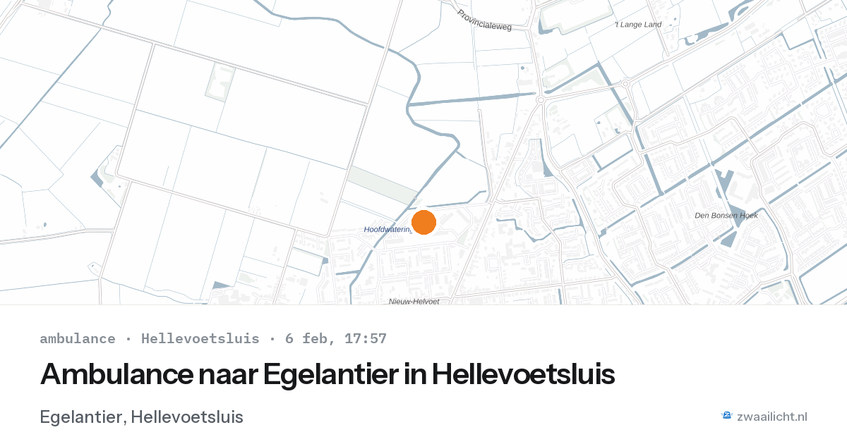 Ambulance naar Egelantier in Hellevoetsluis — 6 feb 2026