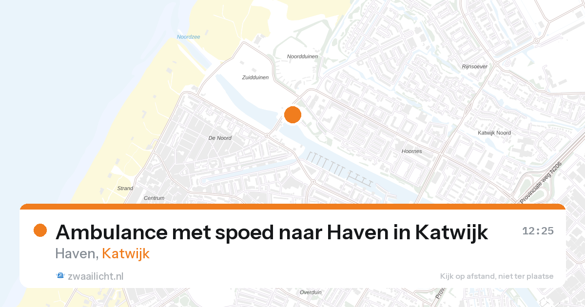 Ambulance met spoed naar Haven in Katwijk — 16 mrt 2026