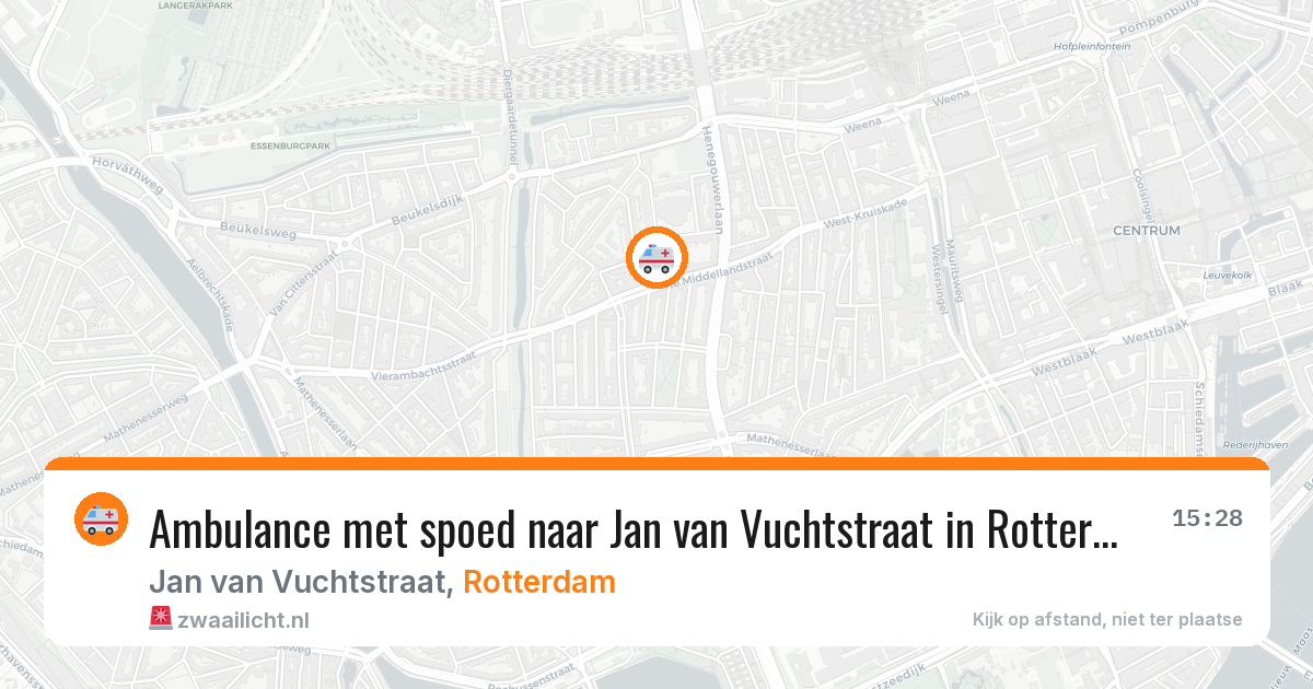 Ambulance met spoed naar Jan van Vuchtstraat in Rotterdam — 30 mei 2026