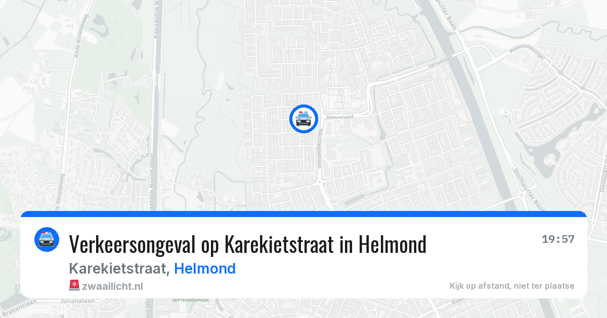 Verkeersongeval op Karekietstraat in Helmond — 14 jun 2026