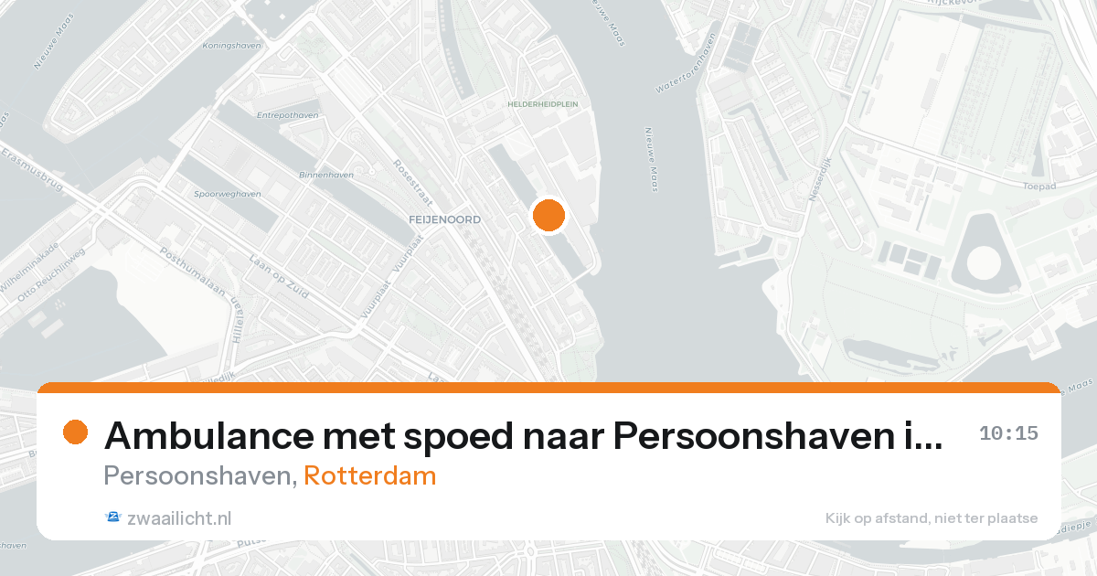 Ambulance met spoed naar Persoonshaven in Rotterdam — 23 aug 2026